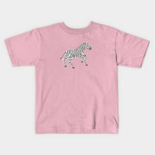 Galloping Zebras on Pink Kids T-Shirt